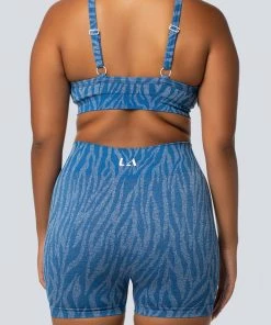 LaHana Swim Fleur Crop - Blue Zebra New & Most Loved