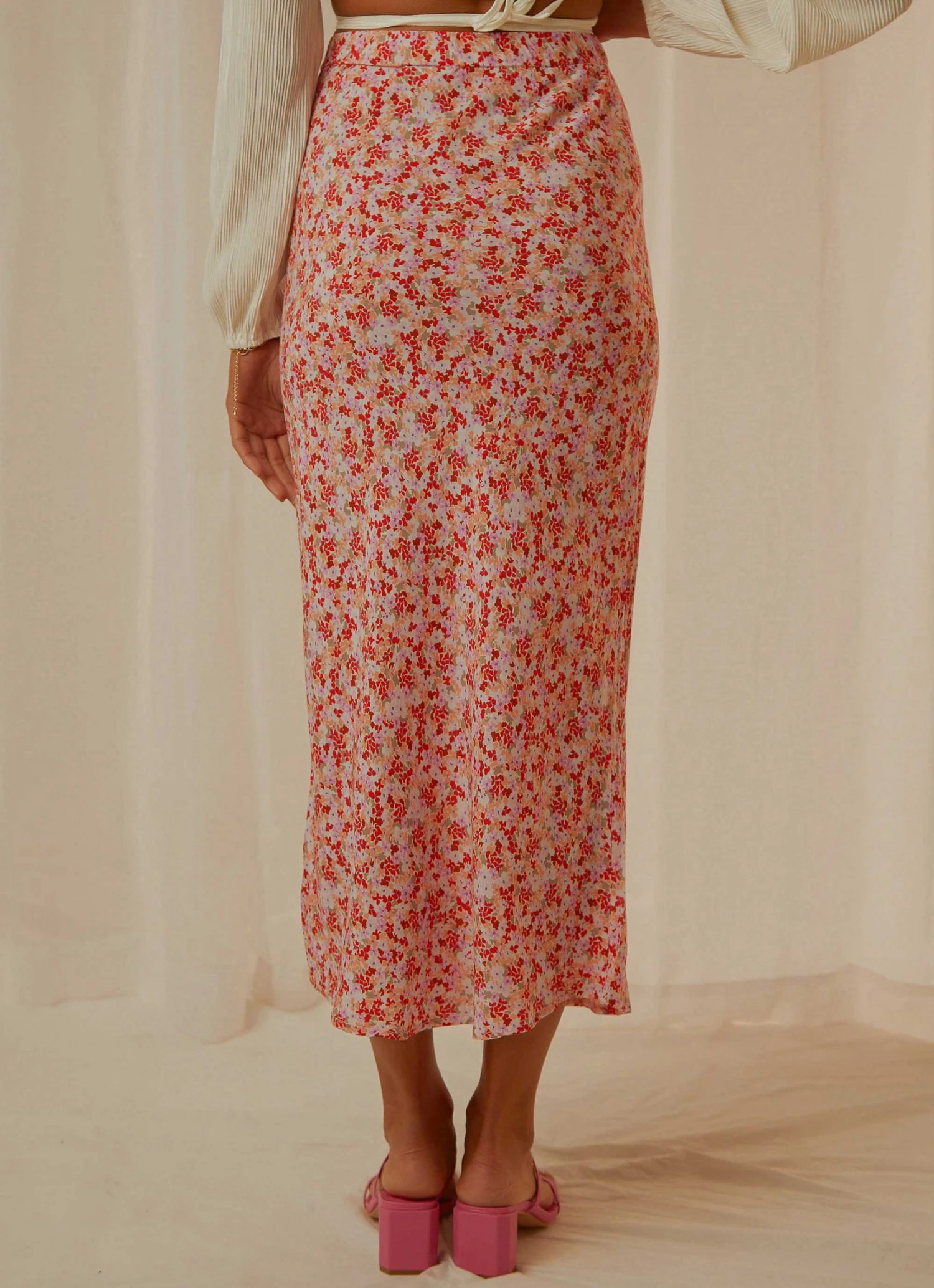 Cools Club New & Most Loved Slip Midi Skirt - Micro Floral 6 Cools Club New & Most Loved Slip Midi Skirt - Micro Floral
