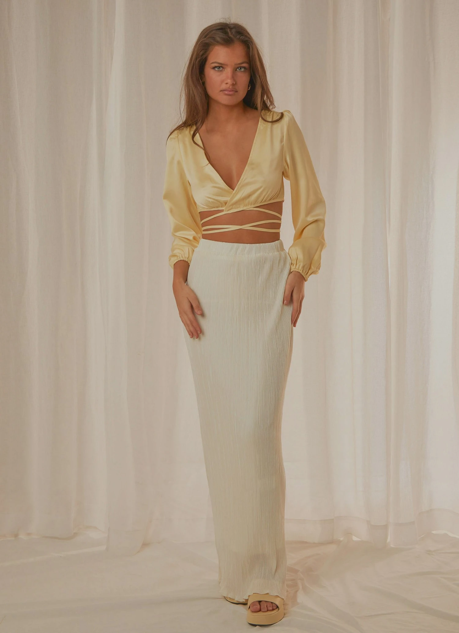 Peppermayo Exclusive Setting Sun Maxi Skirt - Ivory 1 Peppermayo Exclusive Setting Sun Maxi Skirt - Ivory