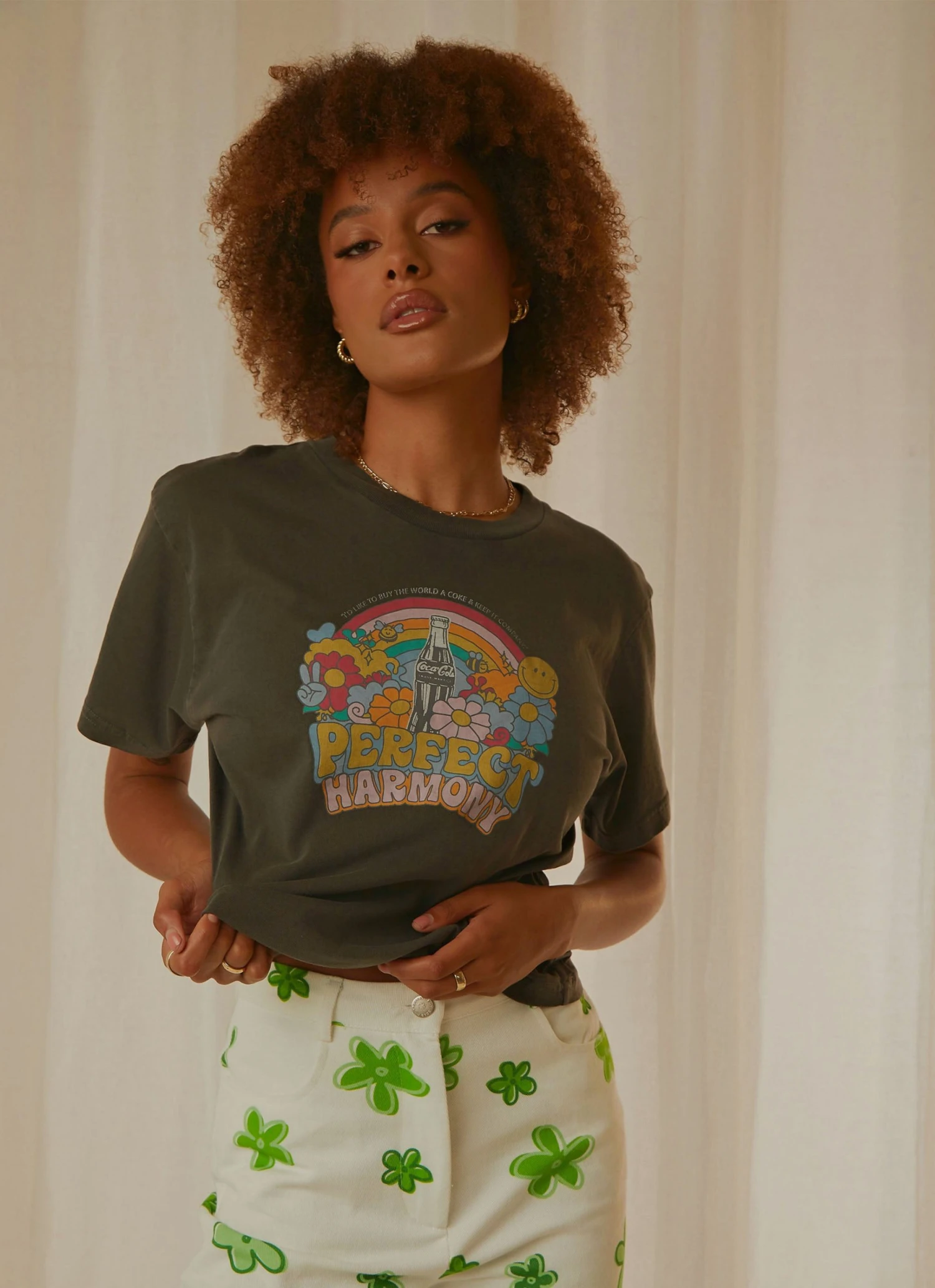 Rolla's New & Most Loved Coke Perfect Harmony Tomboy Tee - Washed Black 1 Rolla's New & Most Loved Coke Perfect Harmony Tomboy Tee - Washed Black