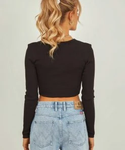 Nude Lucy Cameron Waffle L/S Tee - Black New & Most Loved 7 Nude Lucy Cameron Waffle L/S Tee - Black New & Most Loved