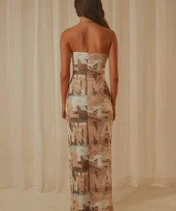 Peppermayo Exclusive Good Without You Maxi Dress - Neutral Film Graphic 11 Peppermayo Exclusive Good Without You Maxi Dress - Neutral Film Graphic