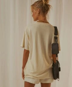 Afends Slay Hemp Oversized Tee - Cream New & Most Loved