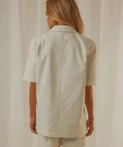 4th & Reckless New & Most Loved Ameline Short Sleeve Blazer - White 7 4th & Reckless New & Most Loved Ameline Short Sleeve Blazer - White
