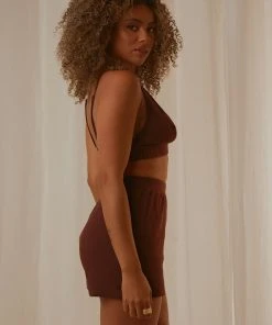 Peppermayo Exclusive PM Basic Organic Cotton Bralette - Choc Brown New & Most Loved