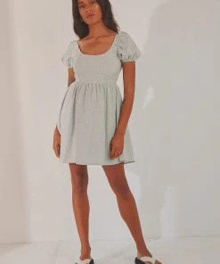 Peppermayo On The Horizon Mini Dress - Sage Gingham 7 Peppermayo On The Horizon Mini Dress - Sage Gingham