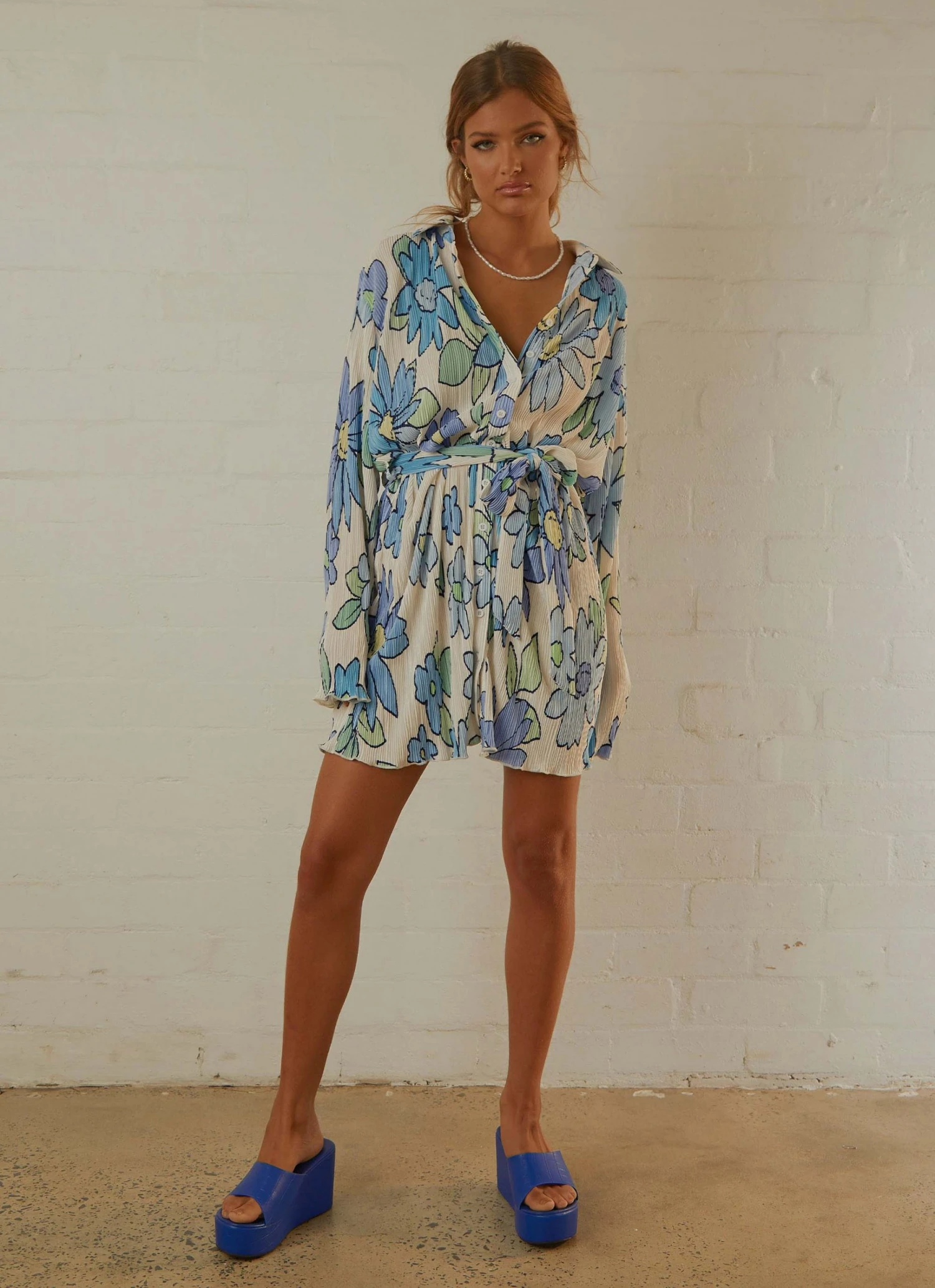 Peppermayo Exclusive New & Most Loved Soho Chic Shirt Dress - Blue Blossom 4 Peppermayo Exclusive New & Most Loved Soho Chic Shirt Dress - Blue Blossom