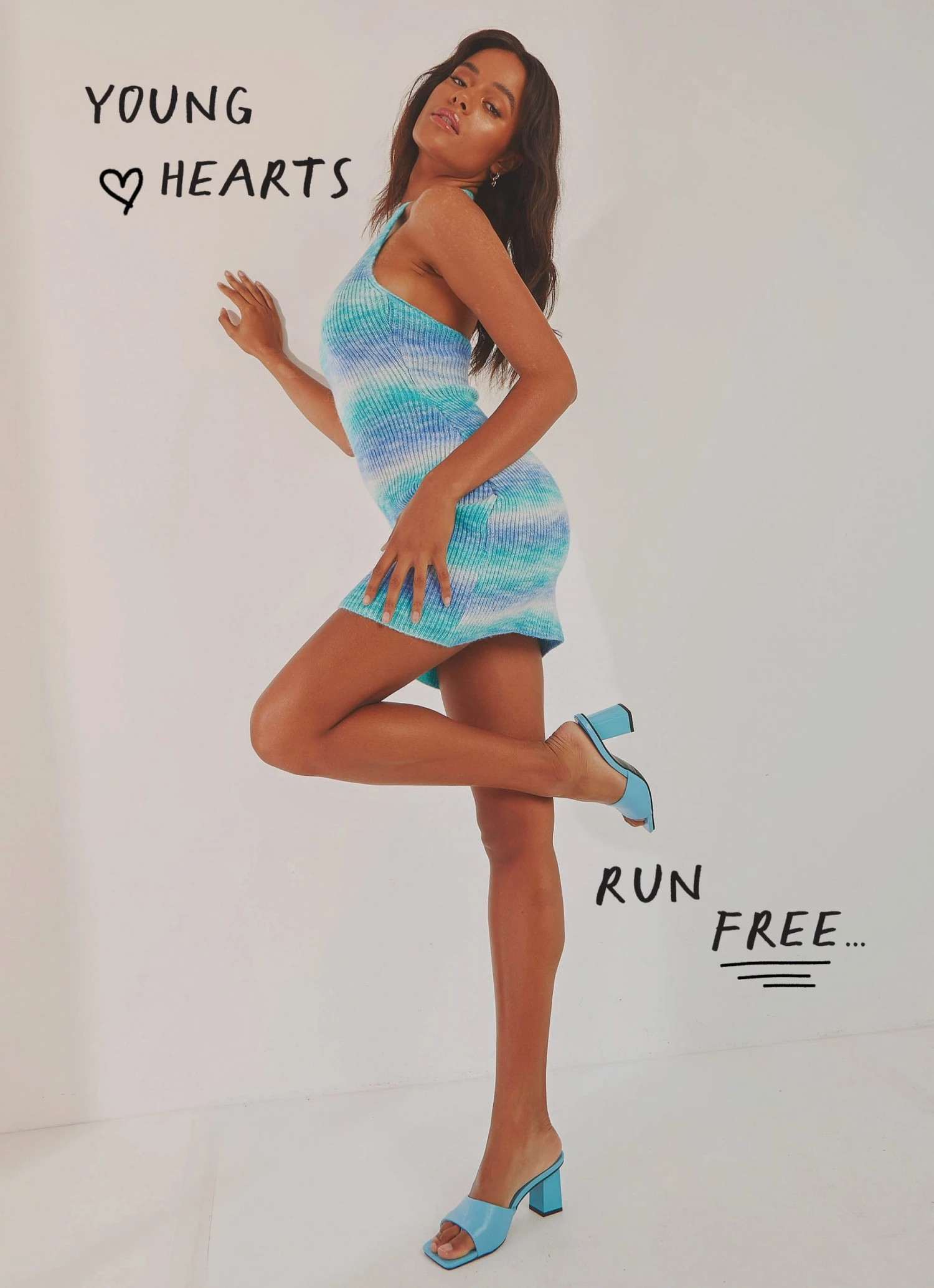 Peppermayo Young Hearts Mini Dress - Blue 1 Peppermayo Young Hearts Mini Dress - Blue