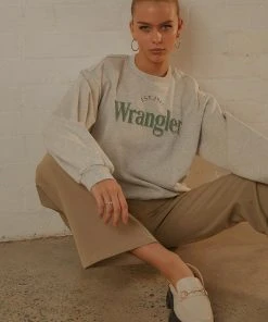 Wrangler The Reaction Sweat - Light Grey Marle