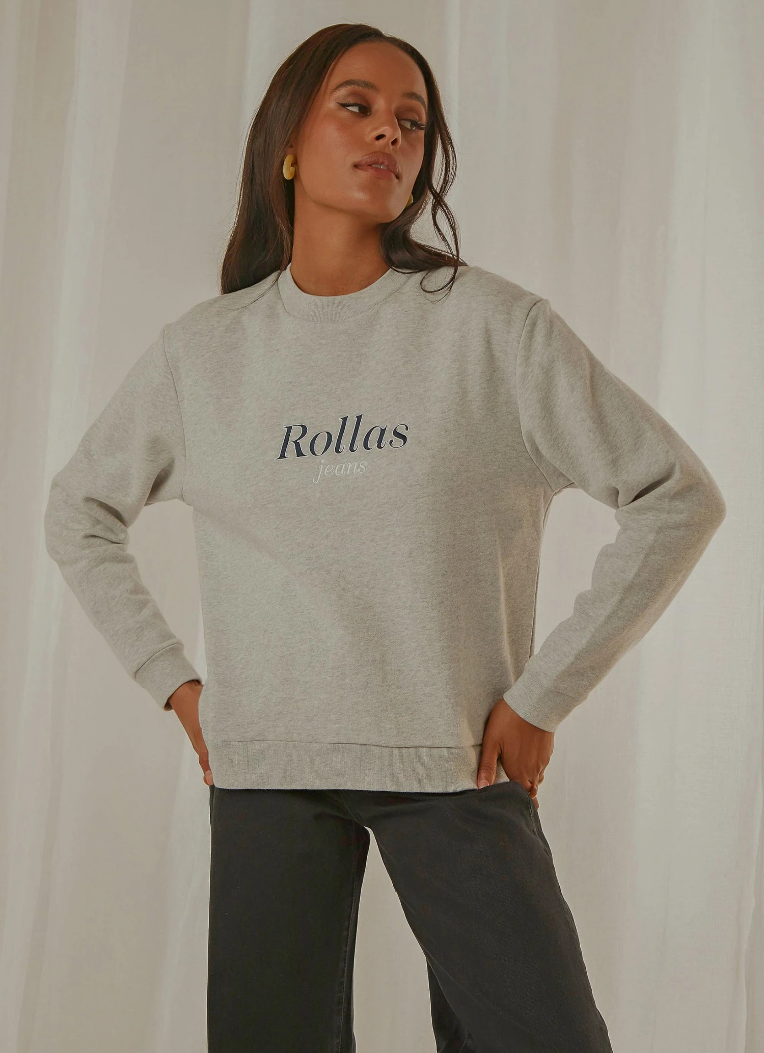 Rolla's New & Most Loved Slouch Sport Sweater - Grey Marle 2 Rolla's New & Most Loved Slouch Sport Sweater - Grey Marle