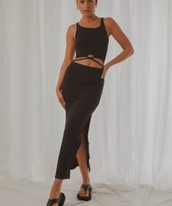 Peppermayo Los Angeles Midi Dress - Black