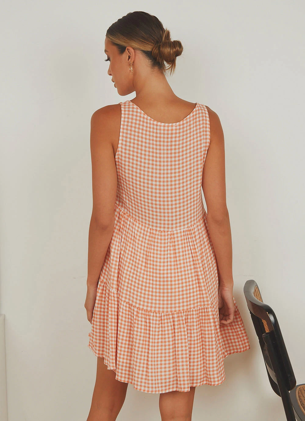 Peppermayo Facing The Sun Mini Dress - Peach Gingham New Dresses 5 Peppermayo Facing The Sun Mini Dress - Peach Gingham New Dresses