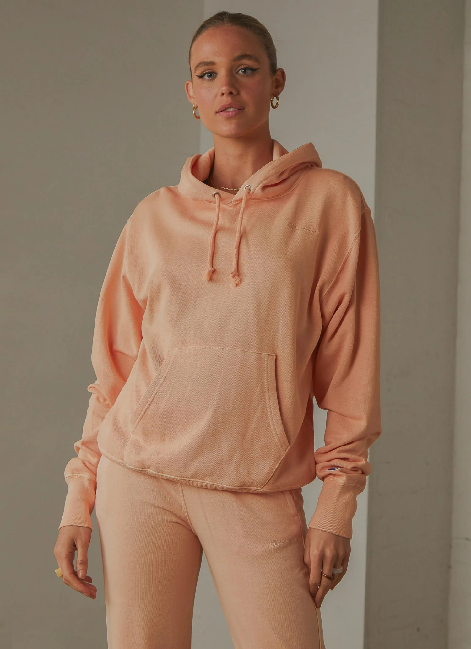 Champion Vintage Dye Boyfriend Hoodie - Certan Peach 3 Champion Vintage Dye Boyfriend Hoodie - Certan Peach