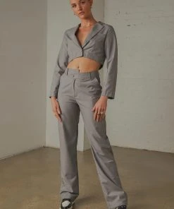 Peppermayo Exclusive New & Most Loved L.A Loving Cropped Blazer - Slate