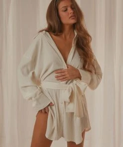 Peppermayo Exclusive Sianne Mini Shirt Dress - White New & Most Loved