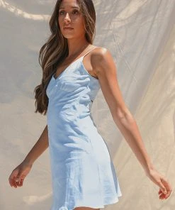 Peppermayo Exclusive New & Most Loved In The Vineyards Mini Dress - Baby Blue 6 Peppermayo Exclusive New & Most Loved In The Vineyards Mini Dress - Baby Blue
