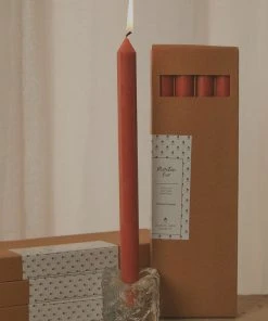 Candle Co Moreton Eco Dinner Candle 4 Pack - Baked Clay