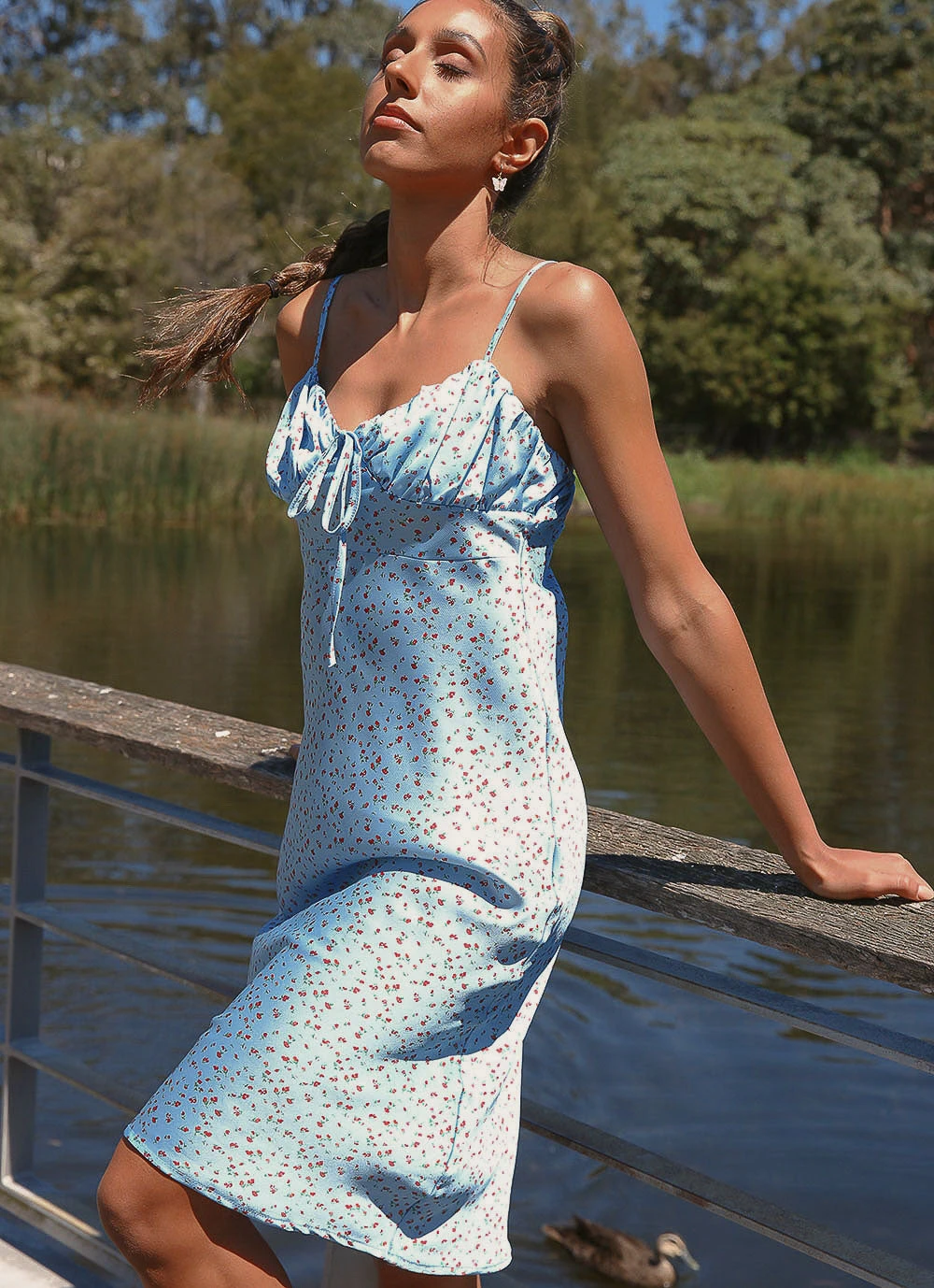 Peppermayo Walking Away Floral Midi Dress - Blue 3 Peppermayo Walking Away Floral Midi Dress - Blue