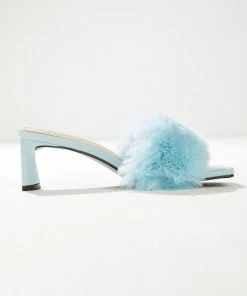 Cult Avenue City Limits Fluffy Heel - Baby Blue New & Most Loved