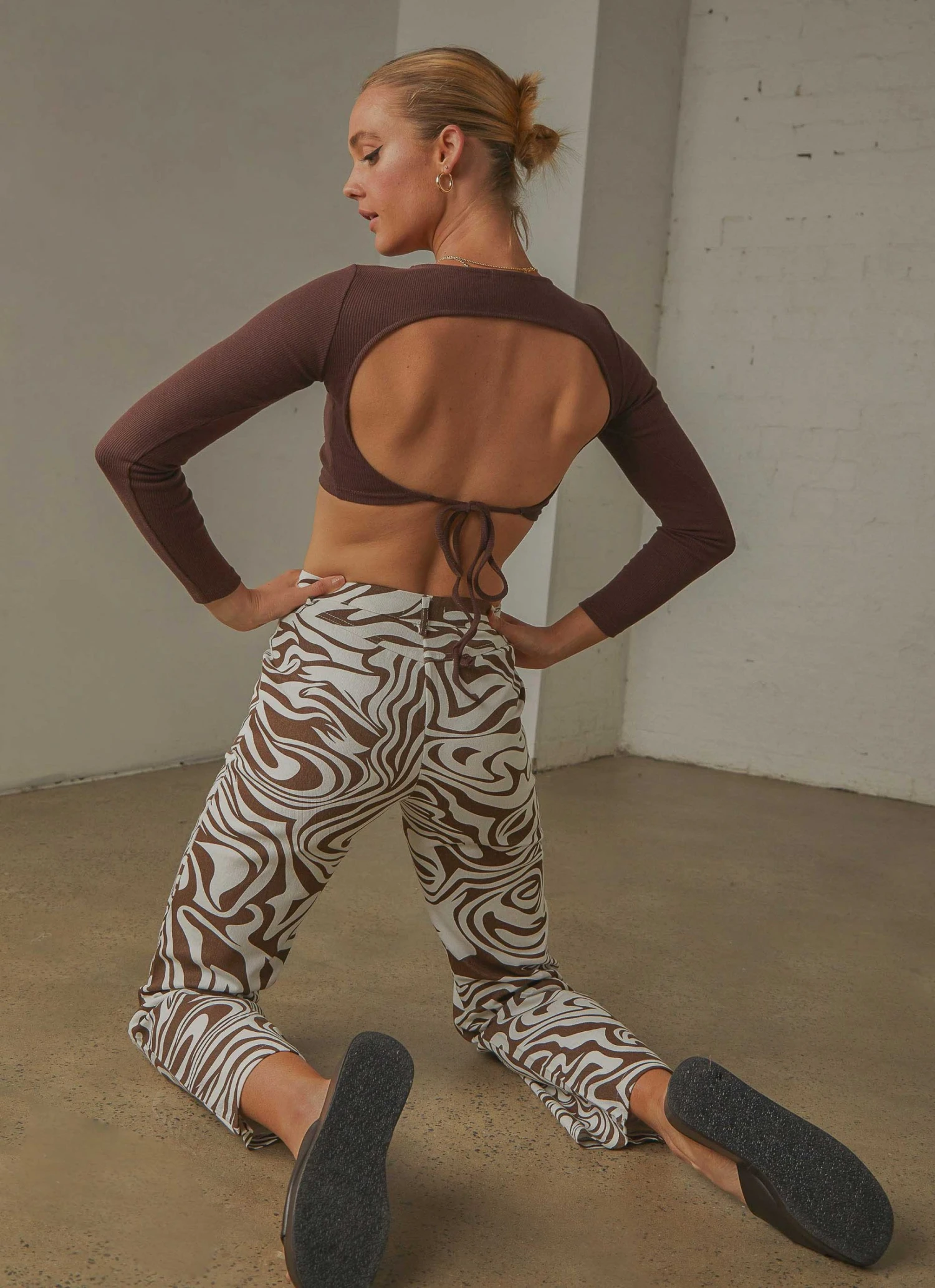 Peppermayo Exclusive Total Crush Tie Back Top - Choc Brown New & Most Loved 2 Peppermayo Exclusive Total Crush Tie Back Top - Choc Brown New & Most Loved