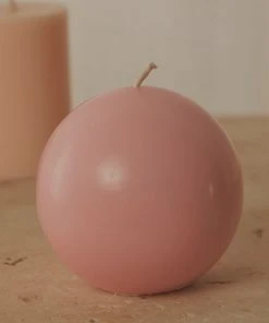 Candle Co New & Most Loved Moreton Eco Ball Candle- 7.5cm - Blush Pink