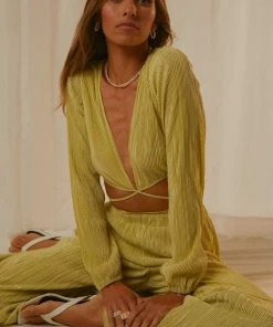 Peppermayo Exclusive New & Most Loved Malibu Dreaming Wrap Top - Sage