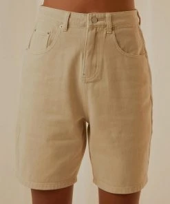 Nude Lucy Rai Denim Short - Bone 9 Nude Lucy Rai Denim Short - Bone