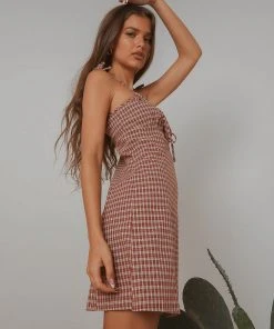 Peppermayo Sarita Gingham Dress - Red New & Most Loved