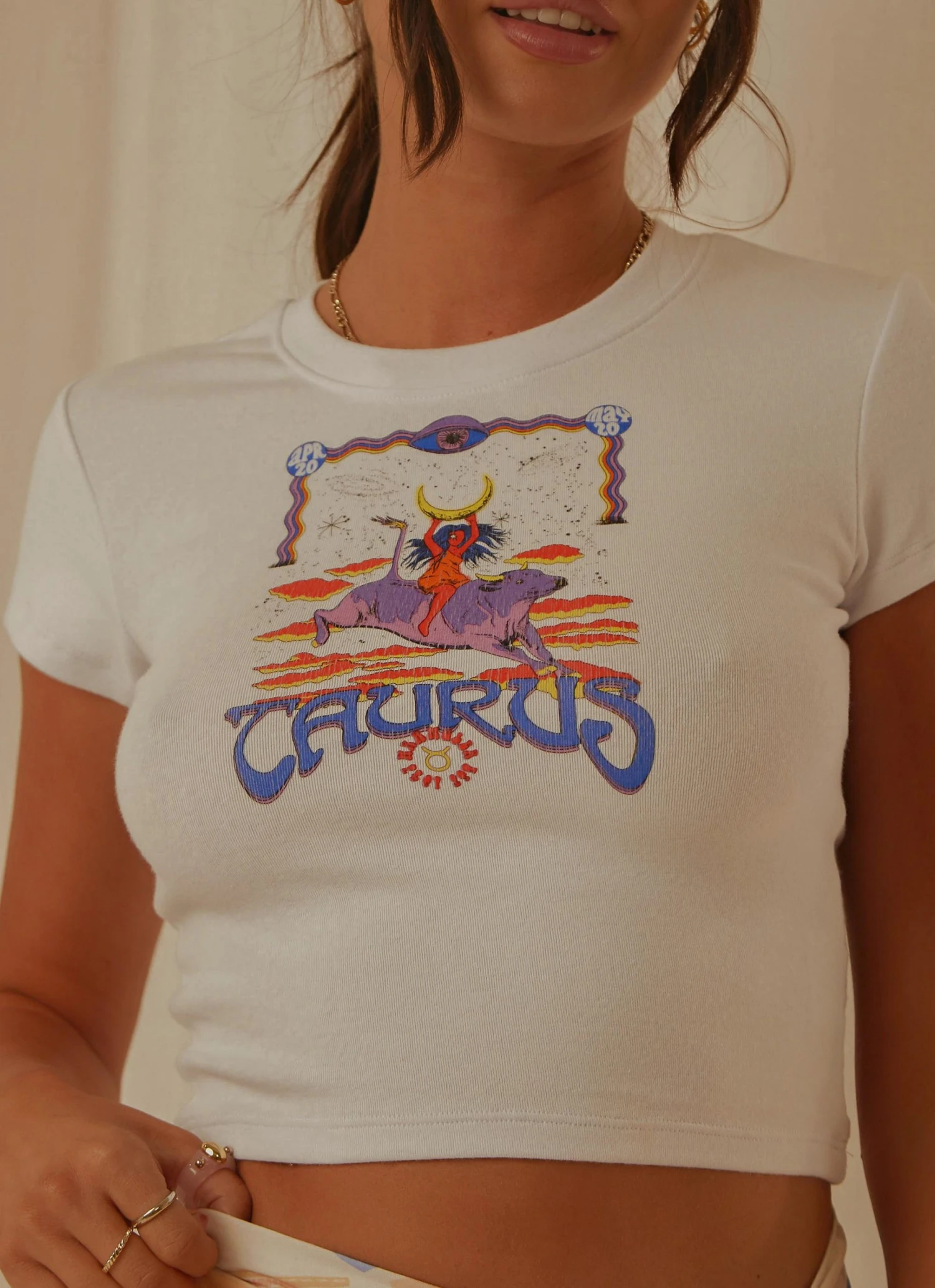 Wrangler New & Most Loved Taurus Baby Tee - White 1 Wrangler New & Most Loved Taurus Baby Tee - White