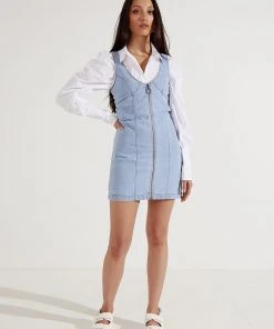 Afends Boulevard Hemp Denim Dress - Stone Blue New & Most Loved 7 Afends Boulevard Hemp Denim Dress - Stone Blue New & Most Loved