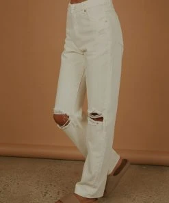 Abrand New & Most Loved A 94 High Straight Jean - White Fade Rip 9 Abrand New & Most Loved A 94 High Straight Jean - White Fade Rip