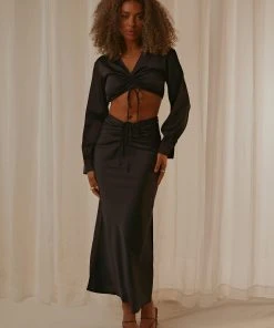 Peppermayo New & Most Loved Special Effects Crop Top - Black