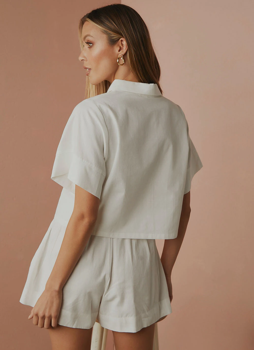 Peppermayo Exclusive Slumber Linen Crop Shirt - White New & Most Loved 4 Peppermayo Exclusive Slumber Linen Crop Shirt - White New & Most Loved