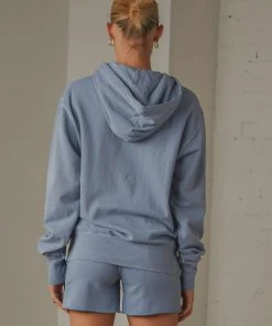 Champion Vintage Dye Boyfriend Hoodie - Wildflower Blue 9 Champion Vintage Dye Boyfriend Hoodie - Wildflower Blue