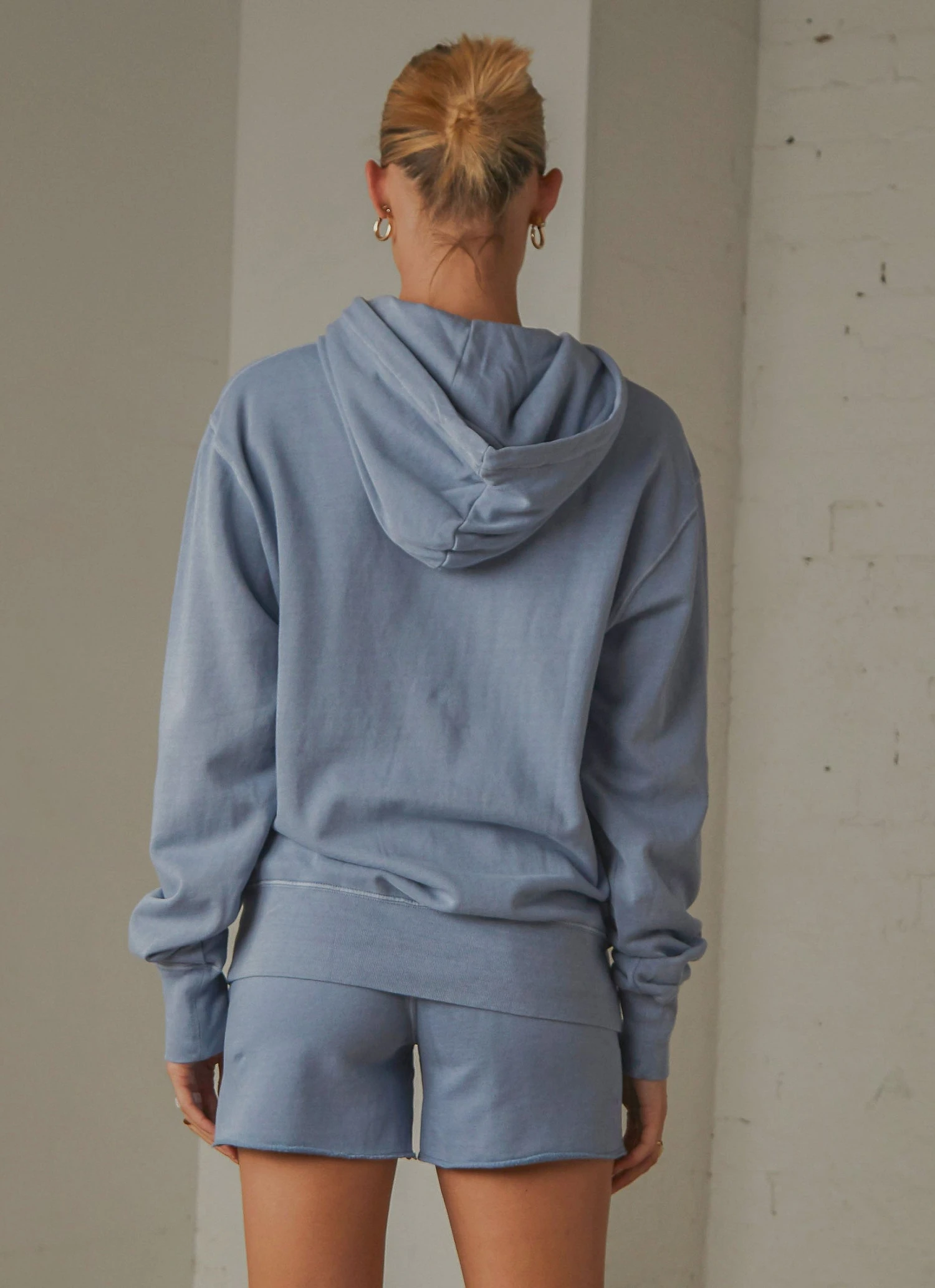 Champion Vintage Dye Boyfriend Hoodie - Wildflower Blue 5 Champion Vintage Dye Boyfriend Hoodie - Wildflower Blue