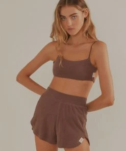 Vacancy Supply Cabana Terry Short - Choc Brown