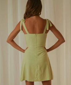 Peppermayo Exclusive New & Most Loved French Kiss Mini Dress - Sage 9 Peppermayo Exclusive New & Most Loved French Kiss Mini Dress - Sage