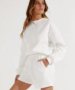 Peppermayo Exclusive Girl Gang Lounge Short - White 11 Peppermayo Exclusive Girl Gang Lounge Short - White