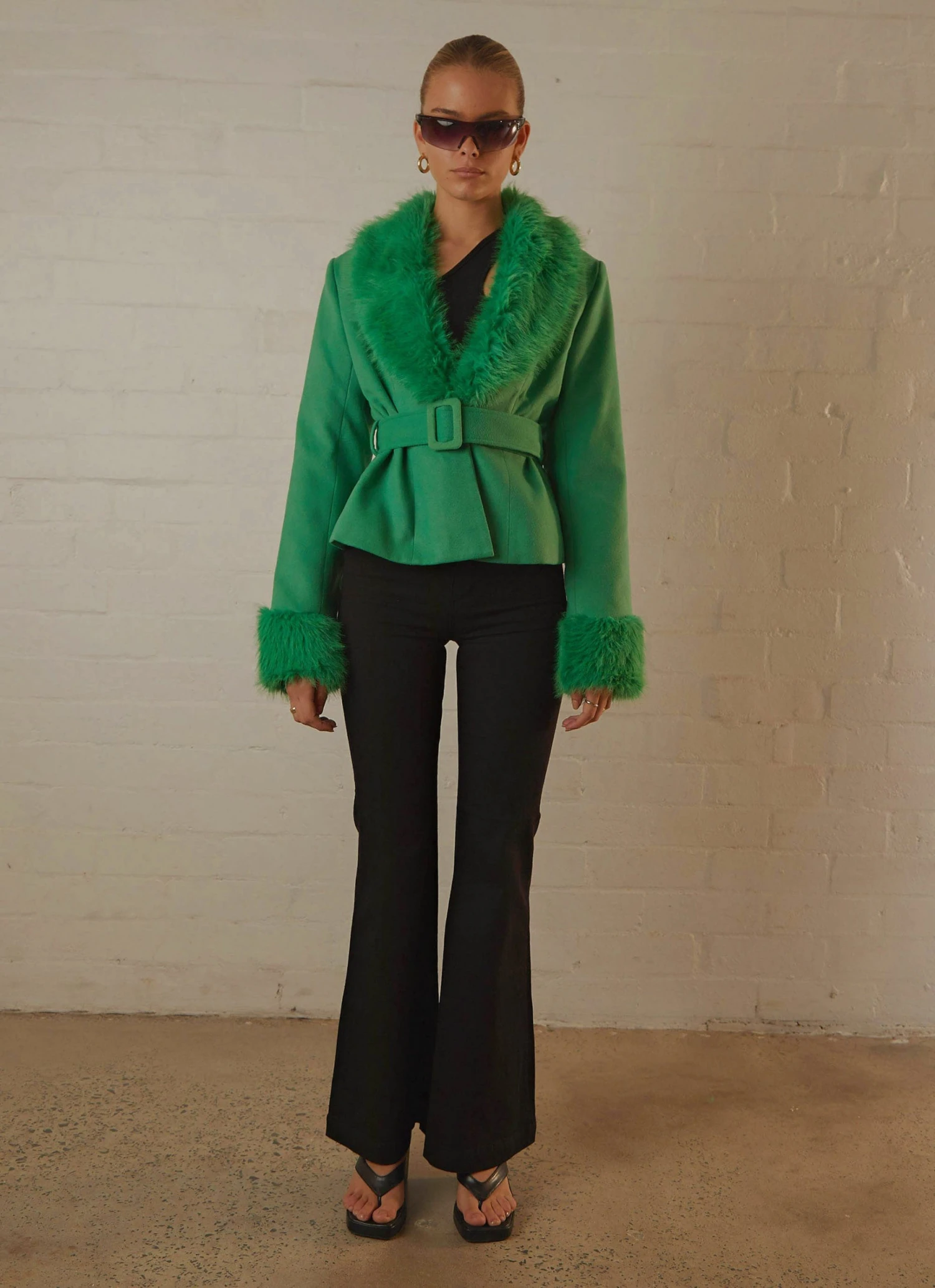 Peppermayo Exclusive New & Most Loved Maddy Faux Fur Jacket - Jade Green 3 Peppermayo Exclusive New & Most Loved Maddy Faux Fur Jacket - Jade Green