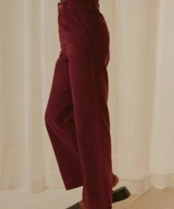 Afends New & Most Loved Maisie Hemp Corduroy Flared Pant - Wine 12 Afends New & Most Loved Maisie Hemp Corduroy Flared Pant - Wine