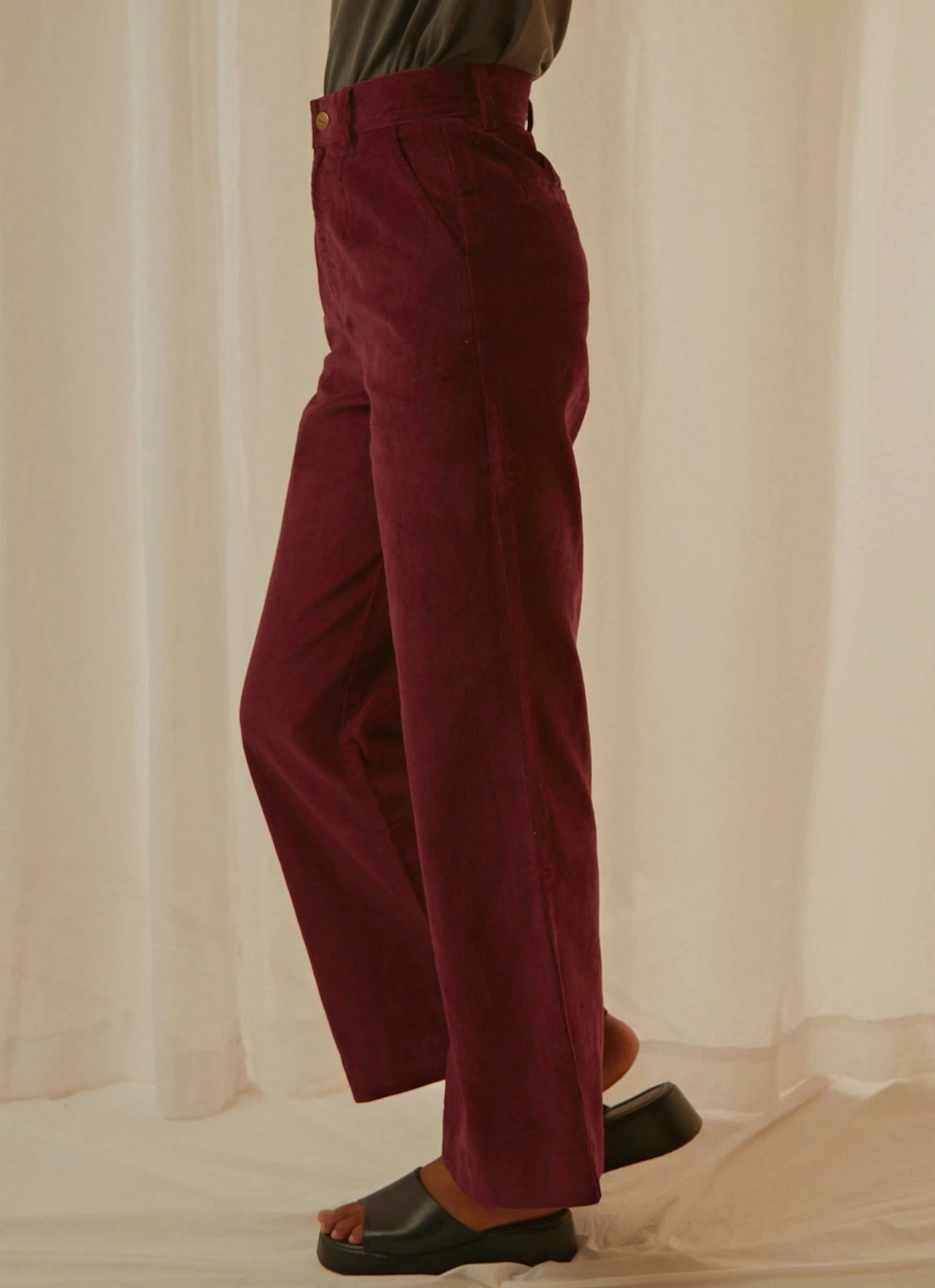Afends New & Most Loved Maisie Hemp Corduroy Flared Pant - Wine 6 Afends New & Most Loved Maisie Hemp Corduroy Flared Pant - Wine