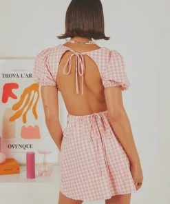 Peppermayo Exclusive Anglais Mini Dress - Pink Gingham