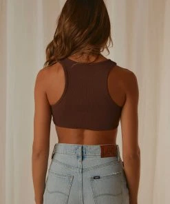 Peppermayo Exclusive Alfie Crop Singlet - Chocolate 9 Peppermayo Exclusive Alfie Crop Singlet - Chocolate