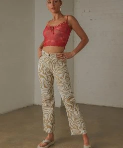 Peppermayo New & Most Loved Serena Pants - Tan Print
