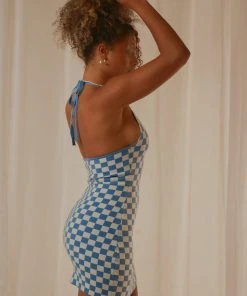 Peppermayo To The Limit Knit Halter Dress - Blue 8 Peppermayo To The Limit Knit Halter Dress - Blue