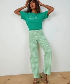 Peppermayo 90s Check Pants - Green Check New & Most Loved