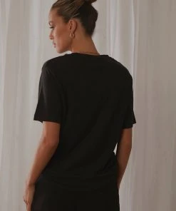 Afends Angel Hemp Boyfriend Tee - Black 9 Afends Angel Hemp Boyfriend Tee - Black