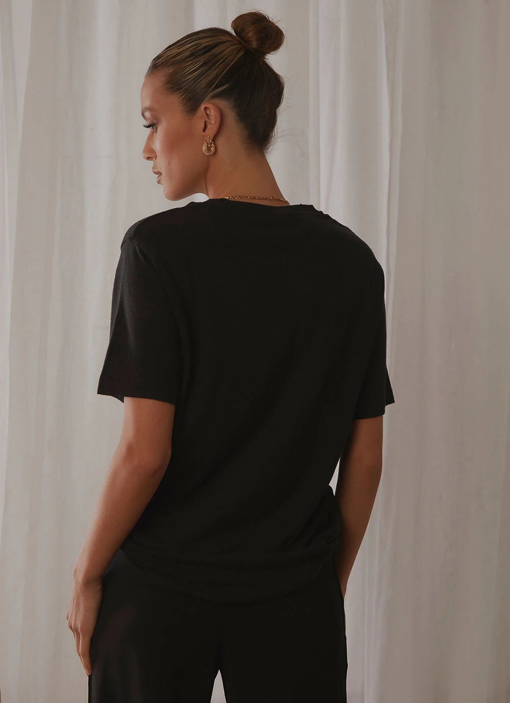 Afends Angel Hemp Boyfriend Tee - Black 5 Afends Angel Hemp Boyfriend Tee - Black