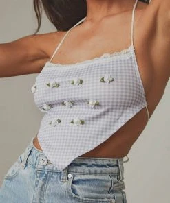 Peppermayo New & Most Loved Picnic In The Sun Crop - Lilac Check