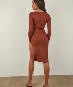 Peppermayo Until The End Midi Dress - Choc Brown 9 Peppermayo Until The End Midi Dress - Choc Brown